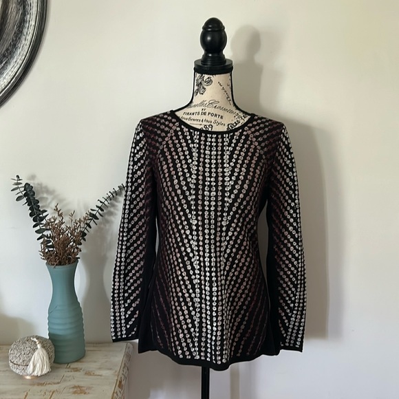 Nic+Zoe Patterned Lightweight Sweater Top Women's size PS - Picture 1 of 7